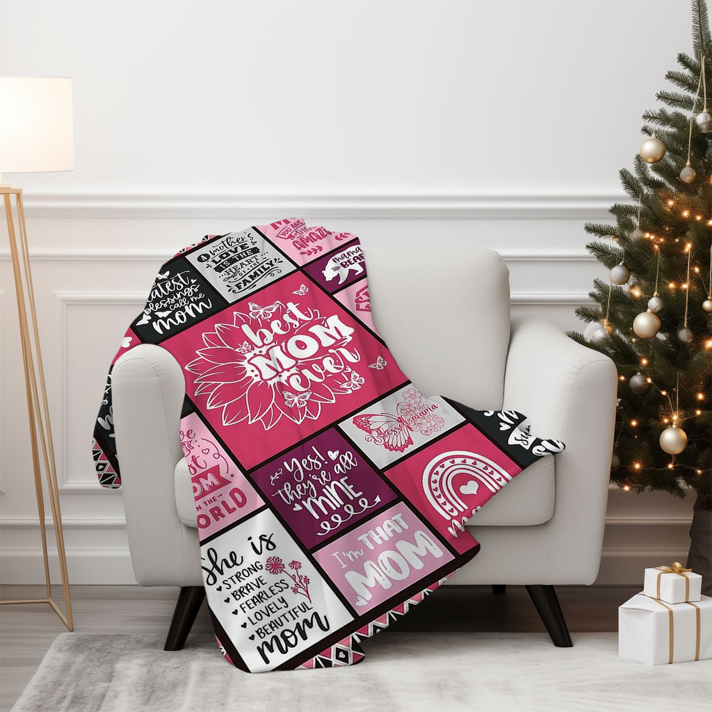Aonana “To My Mom” Endless Love Flannel Blanket