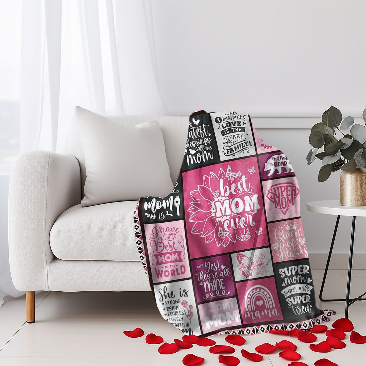 Aonana “To My Mom” Endless Love Flannel Blanket
