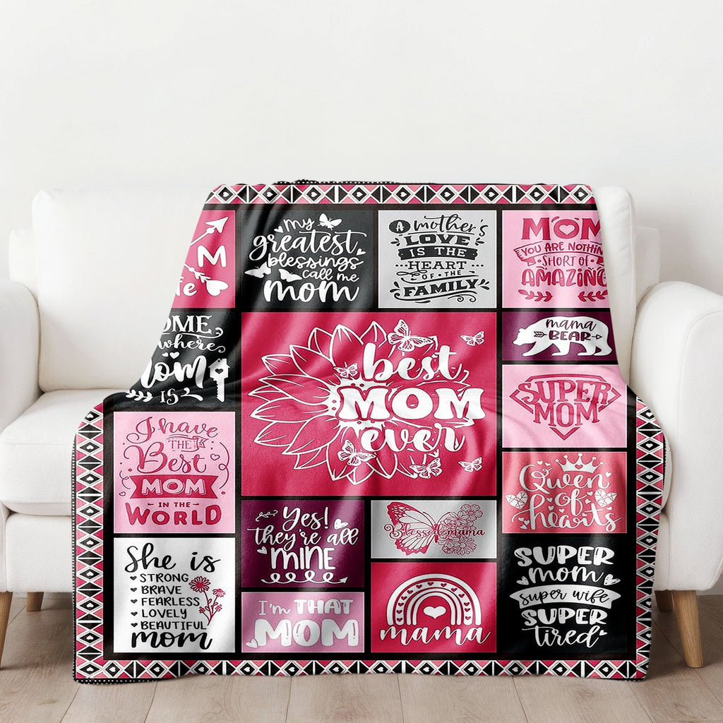 Aonana “To My Mom” Endless Love Flannel Blanket