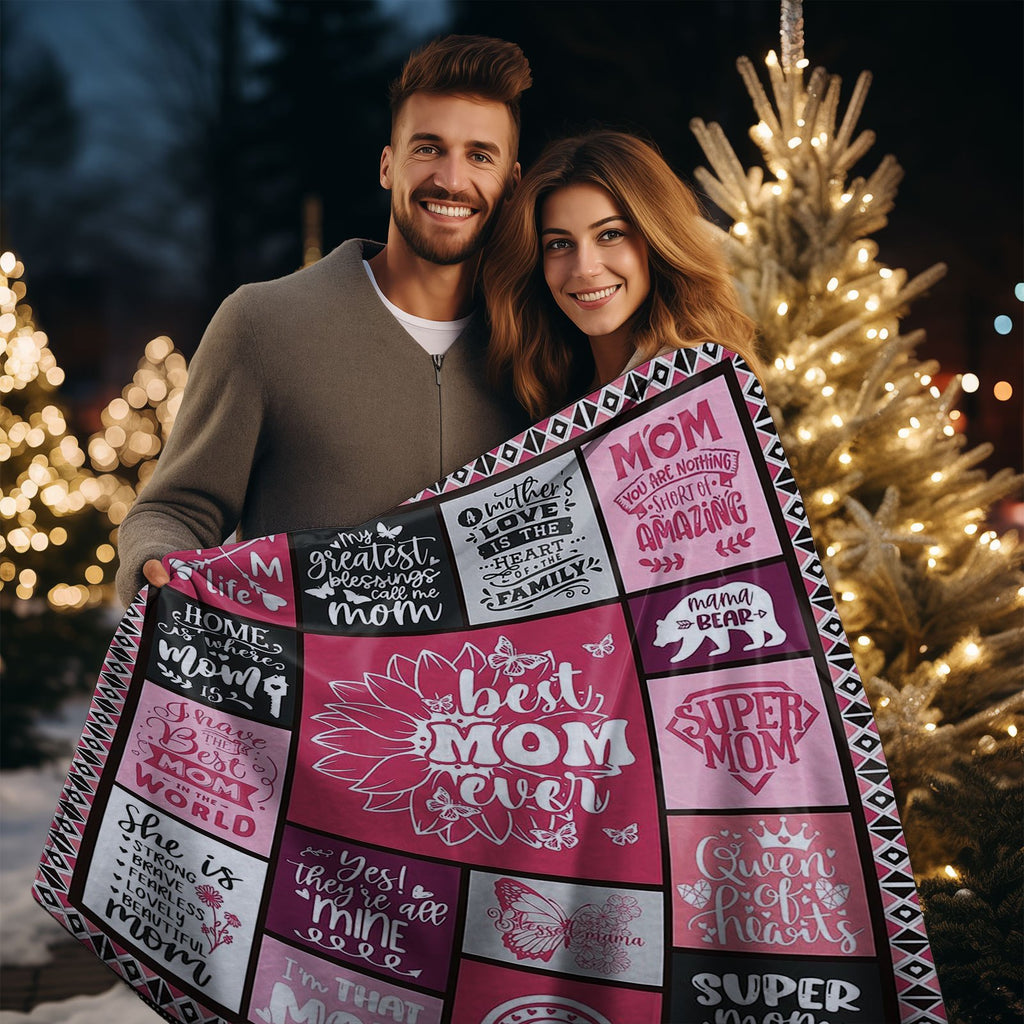 Aonana “To My Mom” Endless Love Flannel Blanket