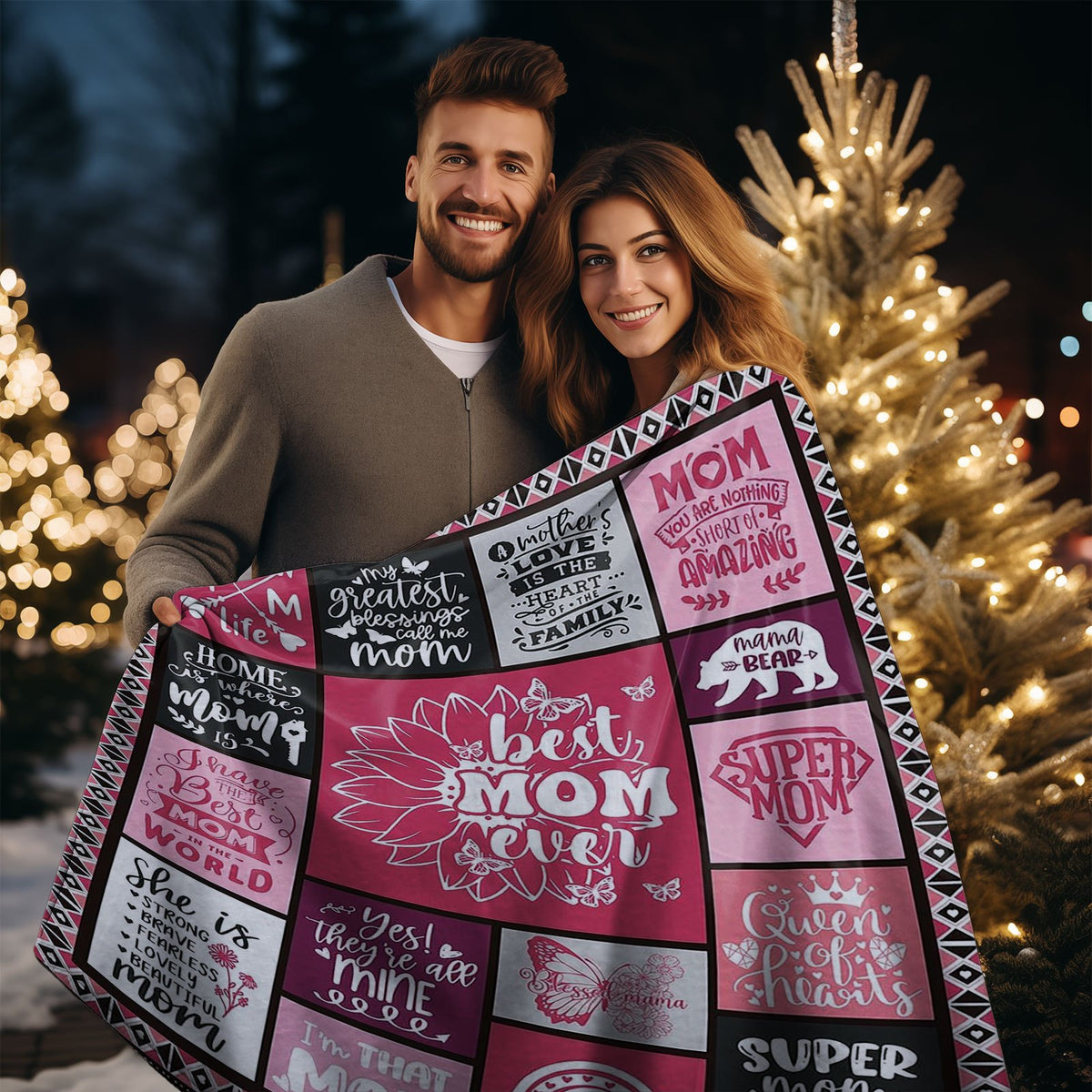 Aonana “To My Mom” Endless Love Flannel Blanket