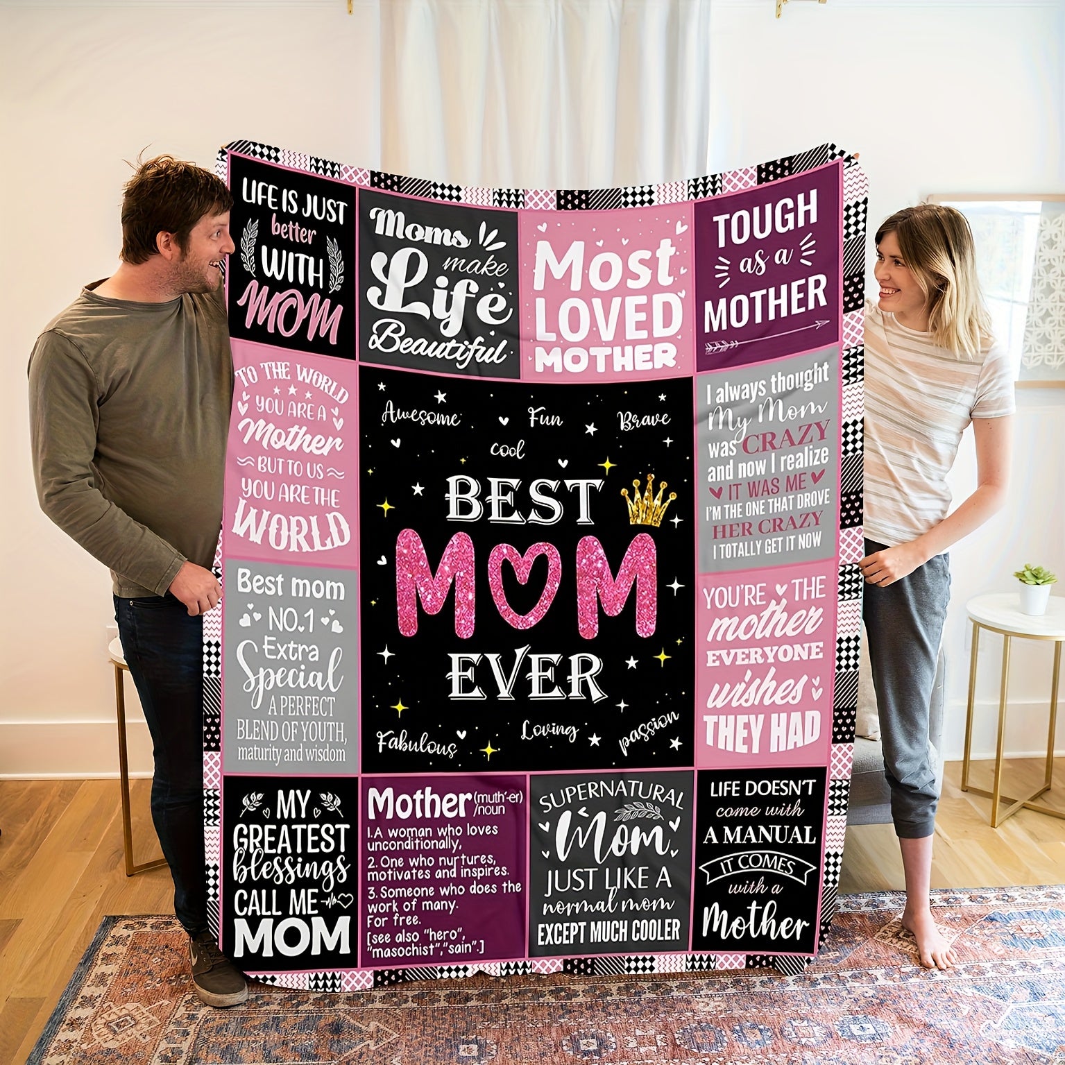 Aonana “To My Mom” Endless Love Flannel Blanket