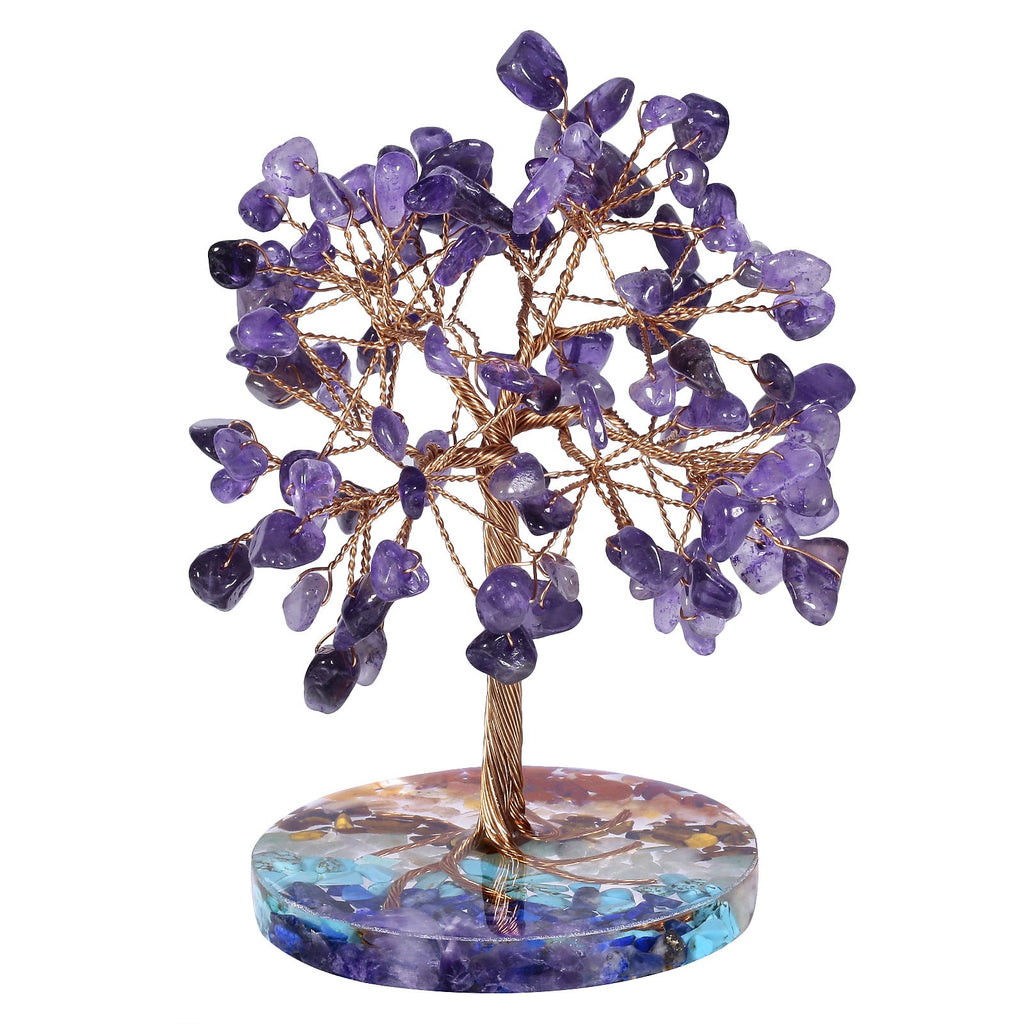 Giftoluck Chakra Gravel Round Base Feng Shui Tree
