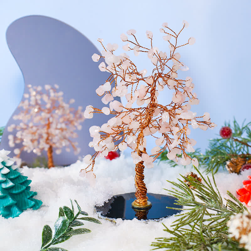 Giftoluck Love Harmony - Rose Quartz Feng Shui Tree