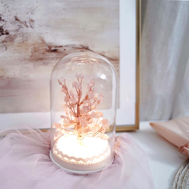 GiftoLuck Christmas Tree Crystal Stone Night Light Decoration
