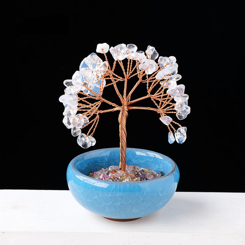 Giftoluck Gravel Crystal Gemstone Home Decoration Feng Shui Tree