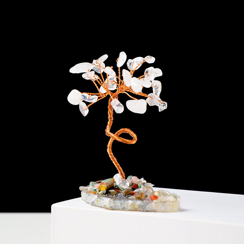 Giftoluck 1pc Money Tree Copper Wire Wrapped Feng Shui Tree