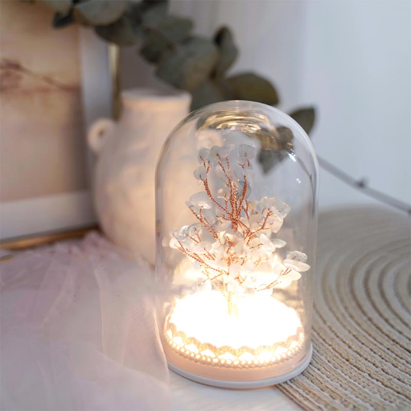 GiftoLuck Christmas Tree Crystal Stone Night Light Decoration