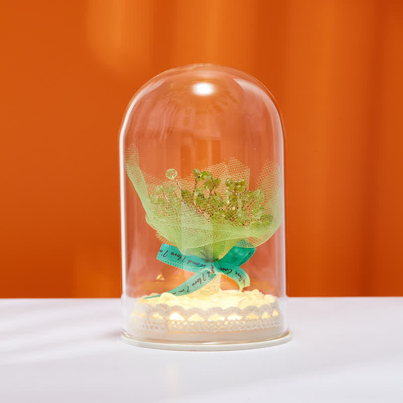 Giftoluck Natural Crystal Glass Cover Feng Shui Tree Decoration