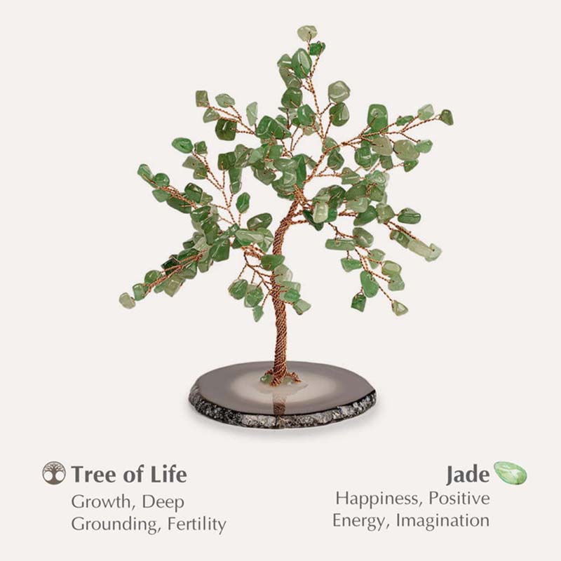 Giftoluck Success Jade Stone Feng Shui Tree